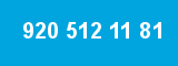 920 512 11 81 920 512 11 81